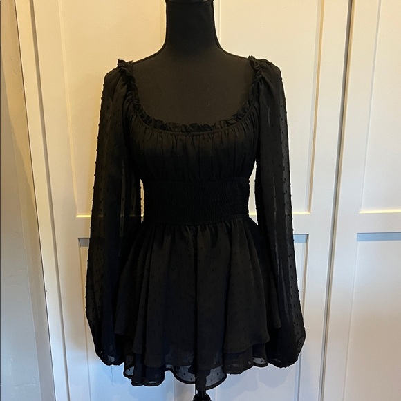 Urban Outfitters Urban Outfitters Black Romper Black Mini Size SP - Picture 3 of 7